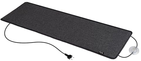 Tappeto riscaldante, 17/5, 35 x 110 cm, 100 Watt, nero/antracite, per riscaldamento a pavimento, per roulotte, camper, camper, camper, camper, 230 V