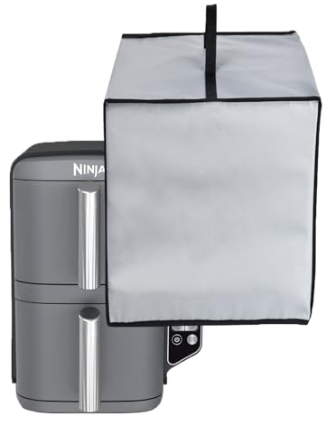 Amerbtech Housse pour friteuse à air résistante à la chaleur, imperméable à l'eau et à la poussière Housse de protection pour Ninja Double Stack XL Friteuse sans huile SL400EU (Grise)