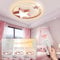 Rosa LED Deckenleuchte | Moderne Runde Kinderlampe | Sterne Sternenhimmel Kinderlicht | Ø55cm 48W | Dimmbar Mit Fernbedienung 2700K-6500K | Kinderzimmer Jungen Mädchen Deckenleuchte Schlafzimmer