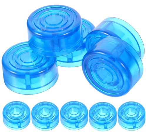 Ersatz Gitarreneffektkappen für Gitarrenpedal, Blau | Kunststoff, Einfache Montage, 10 Stück-pack, für Gitarrensetup und Zubehör, Stilvoll