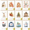 Vielucks 12 x Weihnachtskarten Geschenkset - DIN A6 - Original - inkl. Umschlag und Aufkleber, Weihnachtskarte mit Sprüche Dankeskarten Christmas Postkarten, Schön Weihnachtskarten mit Umschlag Set