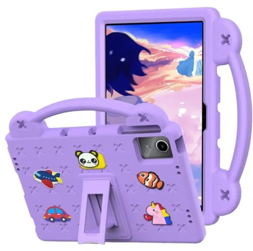 MQVQAUBST Custodia for Tablet Adatta for Lenovo Xiaoxin Pad 2024 TB-331FC Custodia Antiurto Eva da 11 Pollici(Light Purple)