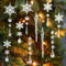 Acryl-Schneeflocken-Hängedekoration für Weihnachten, 10 Stück Christbaumschmuck, Eiszapfen Tropfen Weihnachtsbaum Deko, Schneeflocken zum Aufhängen, Christbaumanhänger, Eiskristalle Deko
