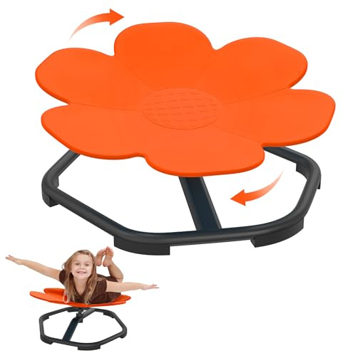 Aufun Sensorischer Drehstuhl für Autismus, Kinder Karussell, Kinderdrehstuhl Training Physische Koordination und Gleichgewicht, Balance Stuhl für Kinder, rutschfeste Metallbasis