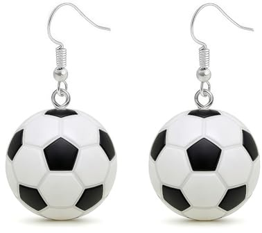 Sport-Basketball- und Fußball-Ohrringe, niedliche Kugel-Ohrringe für Damen, 3D-Ball-Design, hypoallergen und leicht