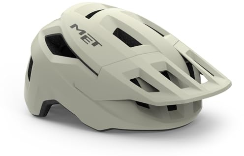 MET Shelter MTB Cycling Helmet, Off-White Matt, Size 58-61cm