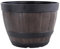 LIXSAZSE Simulación de barriles de para Madera con Orificio Inferior, Maceta de Resina para Flores, contenedor para Plantas, Estilo Vintage, Forma de Cubo, Maceta para Patio al Aire Libre