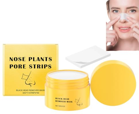 Mitesserentferner,Nasenstrips mitesser,Blackhead remover,Mitesser entferner | Mitesserentferner Stripes,Porenreinigend und Ölregulierend,Tiefenreinigung,60 Stück Nasenstreifen Mit Mitesser-entferner,Gelb