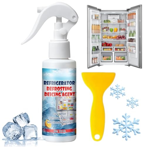 Freezer Defrosting Spray,Defrosting Spray for Fridge Freezer,Fast-Acting Freezer Deicer Spray &Defroster,Refrigerator Defrost Spray,Fridge Deodoriser &Freshener,Efficiently Removes Ice Buildup
