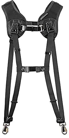 Blackrapid R-Strap Double Breathe Doppelgurt-System für 2 DSLR-Kameras mit schweren Zoom-Objektiven