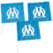 OLYMPIQUE DE MARSEILLE 3 x Drapeau Om - Collection Officielle Taille 40 x 45 cm