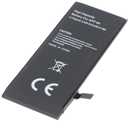 2121mAh satte Kapazität Hochleistungsakku mit kompatibel mit den Apple iPhone 6S Akku 616-00033, 616-00036, max. 8,1Wh