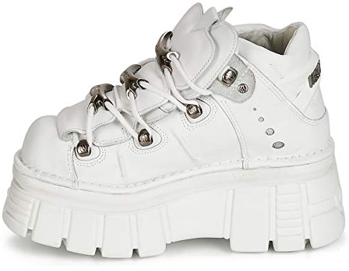 New Rock Rocky Stivaletti/Stivali Donne Bianco - 36 - Stivaletti