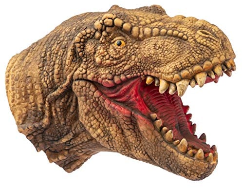 Yolococa Handpuppe Spielzeug,Weiches Gummi Realistischer Raubvogel-Dinosaurier-Kopf Tyrannosaurus Rex T-Rex