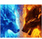 Jigsaw Puzzle 1000 Piece For Adults Puzzle 3D Wooden Classic Puzzle Double-Sided Ice Fire Wolf Animal Diy Modern Art Home Decor,75X50Cm