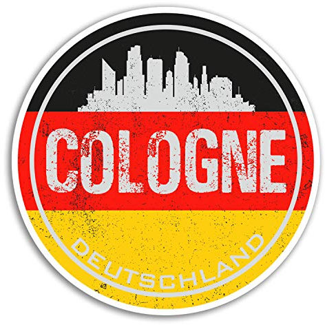 2 x 10 cm Köln Deutschland Vinyl Aufkleber – Flagge Aufkleber Laptop Gepäck #20054 (10 cm breit)