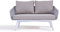talfa Rope Garten Doppelsofa in Seidengrau Sofa Diva 136 cm