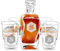 Maverton Whiskey Karaffe + 6er Whiskygläser Set mit Gravur - 700ml Whisky Dekanter - Geschenk zum Geburtstag für Männer - Buchstabe