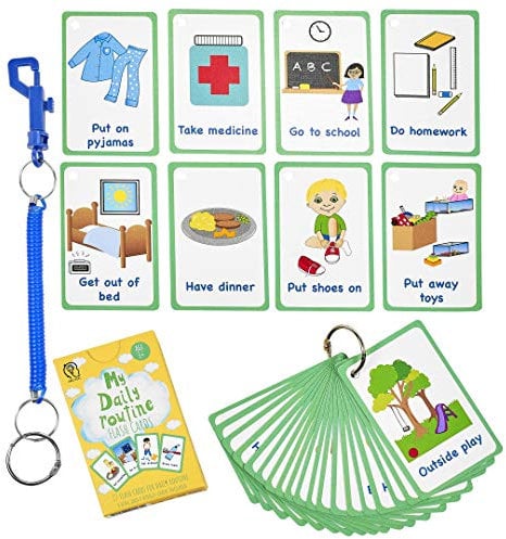 My Daily Routine Cards 27 PECS Flashcards for visual aid Special Ed, Speech Delay Non Verbal Children and adults with Autism or Special Needs