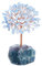 Jovivi Albero della Vita Sopramobile Decorazione in Cristallo Pietra Fengshui Ornamento Guarigione Meditazione Portafortuna Regalo-Acquamarina