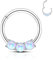 CM Crareesi Mania 16G Nasenpiercing Opal Septum Piercing Ring Daith Piercing 316L Chirurgenstahl Segmentring Clicker 8mm/10mm Helix Tragus Daith Rook Ohrringe Piercing Schmuck