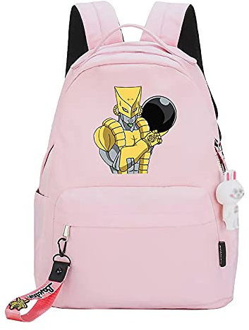 jiminhope Anime JoJo's Bizarre Adventure Rucksack Star Platinum Bag JoJo Rucksack Killer Queen Daypack The World Bookbag GioGio Schultasche 29,0 cm * 14,0 cm * 41,0 cm