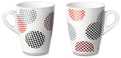 Omada Design Set de 2 tasses à lait, café américain, en plastique incassable, ligne Plexart