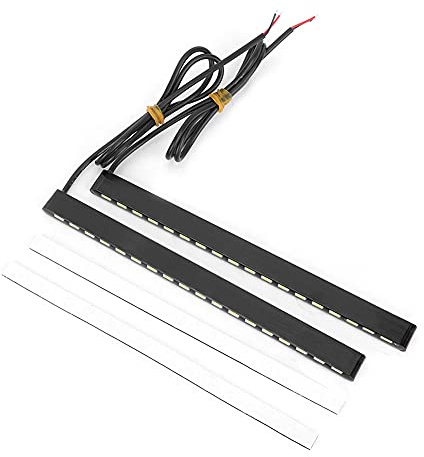 12VDC Tagfahrlicht für Auto Led Strip Light Doppelte Isolierung Wasserdicht 5630 High Bright DRL Außenleuchten für Auto LED 2er Pack (18LED)