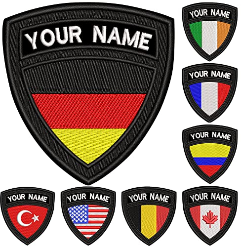misscase Benutzerdefinierte Namensaufnäher, personalisierte Aufnäher, taktische militärische Stickerei Namensaufnäher, Aufbügeln/Klettverschluss für Multiple Clothing, Arbeitshemd (DP Black Frame)