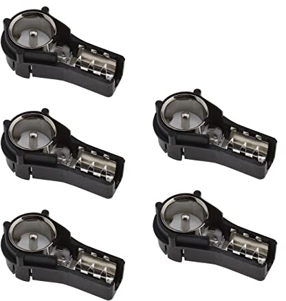 eMagTech 5pcs Connecteur d'antenne d'autoradio Mâle ISO Adaptateurs Convertisseurs Coque en Plastique Type à Sertir ou à Souder pour Plupart des Autoradios avec Ports d'antenne