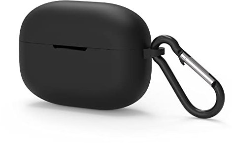 Geekria Silicone Case Cover Compatible with HONOR Earbuds 3 Pro True Wireless Earbuds, Earphones Skin Cover, Protective Carrying Case with Keychain Hook, Charging Port Accessible (Black)