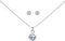 FRIEDA + PAUL Solitär Zirkonia Basic Damen Frauen Mädchen Halskette Anhänger Ohrstecker 4-tlg. Set 925 Sterling Silber anlaufgeschützt Schmuckbox