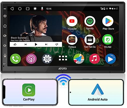 ATOTO A6PF 2G+32G Android Autoradio 2 DIN, DAB+ Radio Bluetooth 7 Pollici QLED Touchscreen, Wireless CarPlay e Android Auto Senza fili, Tethering WiFi/BT/USB, GPS, Mirror Link, 36EQ DSP, A6G2B7PF