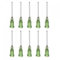 sourcing map Industrial Blunt Tip Dispensing Needle with Luer Lock for Liquid Glue Gun, 14G 1, 10 Pcs (Olive)