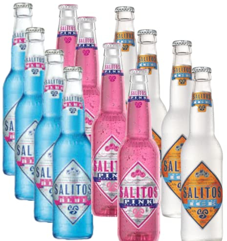 12 Flaschen Salitos Bier im Mixpaket je 4 Flaschen Blue,Ice und Red zum testen inklusive Bierdeckel Haus der Biere Berlin