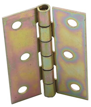 BRESKO 10 Stück Möbelscharniere Scharniere Kistenband Türscharniere Türband Beschlag Einbohrband Aufschraubband verzinkt (60x43x1,0 mm)