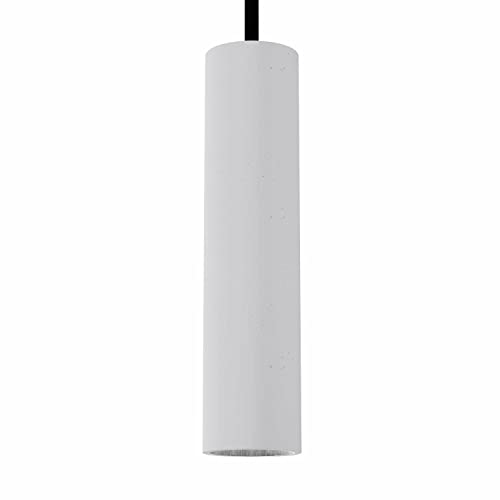 Betoniq Pendelleuchte Beton modern groß NARA27 außen weiss innen silber - Industrial Design Betonlampe Hängelampe mit LED Glühbirne und Fassung GU10 - Hängeleuchten & Pendelleuchten in Betonoptik