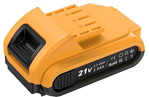 JYGMPRO Batteria da 2,0AH, per 21V Trapano Avvitatore Batteria Corpo, Giallo