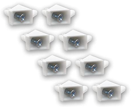 Ersatz-Bodenträger passend für IKEA PAX BILLY KOMPLEMENT kompatibel mit Halterung Kleiderschrank Halterung Einlageböden (weiß, 8 Stück)