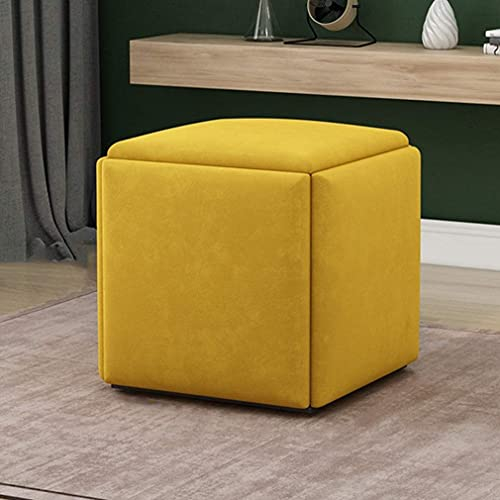 FUYAO Stapelbarer Sofa Stuhl Stuhlkombination 5 In 1 Sitzwürfel Footstool - Atmungsaktives Wildleder -Fußstütze -Accessoire Creative Cube Sofa