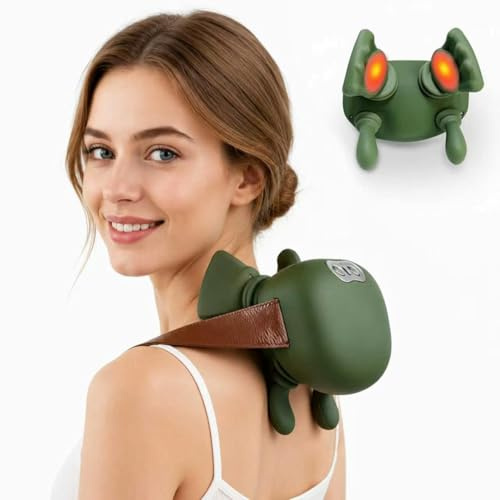 Massagegerät,Rückenmassagegerät Massagemeister,Hand Shoulder and Neck Massagers,3 Massagestufen 2 Temperaturstufen,Neckmassager Shiatsu Massagegerät für Rücken Schulter,Geschenke für Papa Mama