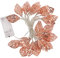 Cyrank Roségoldene Blätter-Lichterkette, Blumen-Lichterkette, Dekor, Innen-Lichterkette, 20 LEDs, Batteriebetrieben, Ausgehöhlte Blatt-Lichterkette, Party, Innenbereich, Küche, Bar-Dekoration