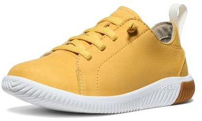 KEEN Unisex-Child KNX Lace Up Lightweight Barefoot Feel Sneakers, Daffodil/Star White, 10