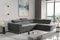 Kaiser Möbel, Ecksofa mit schlaffunktion, mit Bettkasten, Schlafsofa Atom Lux, Designer Sofa, Modern Design Couch, Polsterecke, Freistehend, Stoff Monolith Klasse A, Grau Rechts