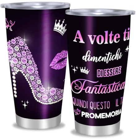 ZenMood Idee Regalo Compleanno, Tazza Termica Donna (600ml) - Regali Ispirazione per Migliore Amica, Figlia, Sorella, Moglie, Mamma, Nonna, Fidanzata, Colleghe