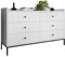 Mirjan24 Kommode mit 6 Schubladen Tokirot 6SZ, Schubladenkommode für Wohnzimmer, Anrichte, Mehrzweckschrank, Wohnzimmerschrank, Schlafzimmer, Sideboard (Weiß)