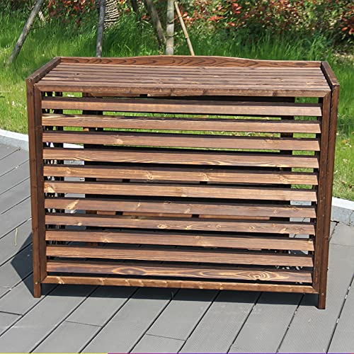 Klimaanlagen-Abdeckung, Zaun zum Verstecken der Klimaanlage, Holz-Klimaanlagen-Abdeckung, Blumenständer, Massivholz-Klimaanlagen-Gestell, Klimaanlagen-Bildschirm für Außengeräte, Outdoor Air Co