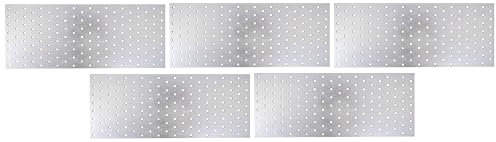Alberts 820824 Chapa perforada, galvanizada sendzimir, 400 x 160 mm, Juego de 5