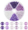 PH PandaHall 300pcs 6 couleurs 6mm Perles de Verre Perles Rondes Violettes Petites Perles Artisanales Perles en Vrac pour la Fabrication de Bijoux Boucles D'Oreilles Bracelets