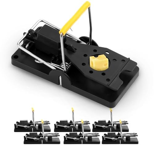 XL-Schlagfalle Nagetiere, 6er Pack: Hohe Schlagkraft, Wiederverwendbar, Robuster Kunststoff, Starke Federkraft, Drinnen & Draußen, Effektive Nagerbekämpfung für Haus und Garten, Rattenfalle - RuckZuck